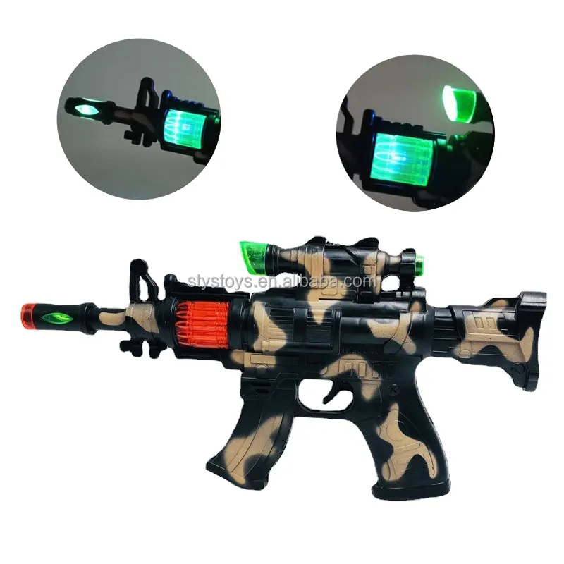 אקדח צעצוע אקוסטו-אופטי חשמלי סיטונאי סימולציה אור וקול צעצועי אקדח צלף