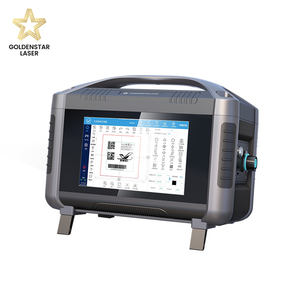 Goldenstar mesin penanda Laser serat penerbangan genggam portabel 20W sistem kontrol EZCAD kecepatan cepat dibawa DXF BMP tip Air - Product Image 6