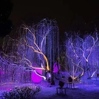 Lumières LED RVB colorées à fibres optiques pour l'extérieur, éclairage d'ambiance paysager, lumière d'arbre Avatar pour parcs et décorations de fêtes