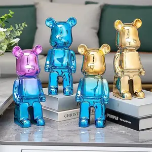 Populaire Hot-verkoop Gold Porseleinen Figuren Levensgrote Bearbrick Thuis Standbeeld Te Koop