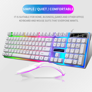 Wired LED Light-emitting 104-Key <strong>Keyboard</strong> and <strong>Mouse</strong> Set 1000-DPI USB Ergonomic Multimedia in Stock - Product Image 5