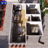 Vente chaude Moderne De Luxe Préfabriqué Villa Kits Structure En Acier Maison avec Des Caractéristiques Contemporaines