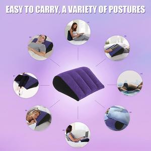 Bantal Tiup PVC untuk Seks, Tempat Tidur Malam, Penopang Posisi Tubuh Pasangan, Alat Bantu Berbentuk Sofa untuk Kaki dan Tungkai, Bantal Portabel untuk Perjalanan - Product Image 5