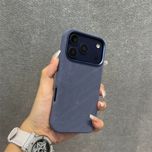 Nueva Funda de Teléfono Móvil de Cuero de Gamuza con Magnético para iPhone 16 15 14 13 Pro Max, Funda de Cuero Naranja para iPhone 17 Pro Max - Product Image 4
