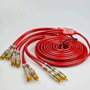 to 4RCA male <b>car</b> cable, compatible with audio boxes and speakers, shielded design RCA cable - Product Image 4