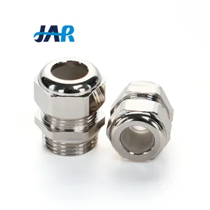 JAR Waterproof Cable Entry Nickel Plated Metric Flame Retardant Silicone Rubber Brass Metal Cable Glands