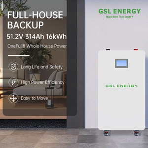Batería de Almacenamiento de Energía Doméstica GSL Energy de 16.08kwh, Fácil de Mover, 51.2v 314ah, Batería de Iones de Litio con Protección BMS Lifepo4 y Ruedas - Product Image 4