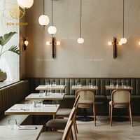 Prix d'usine vente en gros banquette en cuir assise carrée en marbre café mobilier commercial chaise et table de restaurant