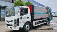 Nouveau véhicule sanitaire à énergie nouvelle 10 m³ électrique 4x2 automatique à chargement arrière, compacteur de déchets, camion de collecte des ordures