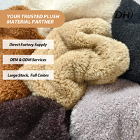 Tissu en peluche Sherpa uni en polyester anti-peluchage pour la mode, les vêtements d'extérieur, le textile de maison, la chaussure, la décoration et les cadeaux (vente en gros)