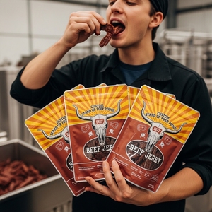 Custom Matte Beef Jerky Bags Food Grade Stand up Pouch Moisture Proof Resealable Zipper Doypack Factory Price - Product Image 2