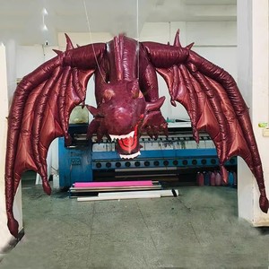 Decoración de escenario de Halloween 4m dragón colgante inflable gigante murciélagos negros inflables para <span class=keywords><strong>casa</strong></span> embrujada - Product Image 3