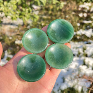 Cuencos de Cristal Natural Curativo al por Mayor, Artesanías de Piedra Tallada, Cuenco Redondo Pulido de Aventurina Verde para Decoración - Product Image 1