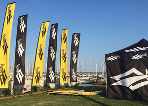 Cửa Hàng Bán Buôn Tùy Chỉnh Quảng Cáo Ngoài Trời Bow Sail Bay Duy Nhất Hai Mặt Teardrop Lông Cờ Biểu Ngữ Với Spike Cơ Sở - Product Image 6