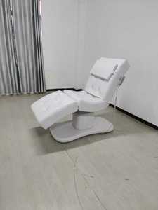 K White Curved <b>Electric</b> Spa Bed Adjustable Facial Treatment Chair with Legrest Backrest Headrest for Salon - Product Image 5