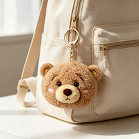 Porte-clés personnalisé en peluche ours en peluche, porte-monnaie doux en forme d'animal en peluche, mini sac à dos, pendentif avec logo imprimé pour cadeaux de mariage