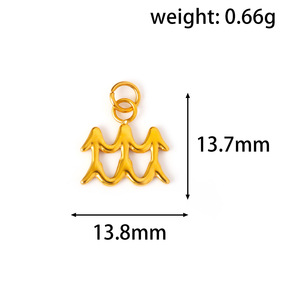 Oferta Especial: Colgante de Acero Inoxidable con Baño de Oro de 18k, Serie 12, Signo Zodiacal <span class=keywords><strong>Aries</strong></span>, para Fabricación de Joyas al por Mayor - Product Image 5