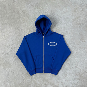 Sudadera con capucha y cremallera de terciopelo con estampado de Alcatraz Island, estilo hip-hop callejero americano, unisex, de marca, a la moda - Product Image 5
