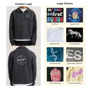 Custom Men Outdoor <b>Workout</b> Sports Plain Half Zip Fleece Knit Pullover <b>Hoodie</b> Sweatshirts High Quality 1/4 Zip Casual <b>Hoodie</b> - Product Image 5