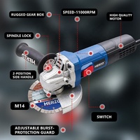 Polisseuse d'angle coulissante multifonctionnelle sans balais, électrique, robuste, de qualité industrielle, pour bricolage, 11000 tr/min, avec disque de meulage