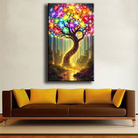 Peinture Diamant Arbre de Fleurs Lumineux, Kits de Mosaïque en Gros Ever Moment Factory avec Forets Spéciaux et Pierres AB Lumineuses ASF2999