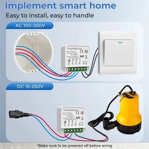 Interrupteur intelligent Wi-Fi Tuya DIY 16A 433Mhz DC 15-250 AC100-250V, automatisation domestique, mini-<span class=keywords><strong>relais</strong></span> pour Alexa - Product Image 3