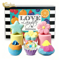 Bombes de bain bio Donut Macaron Cupcake Gâteau pour enfants, véganes, de luxe, naturelles, avec surprise arc-en-ciel et bulles