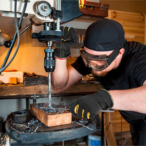 Sarung Tangan Kerja Mekanik Anti Getaran, Ringan, Bernapas, Berbusa, Dilengkapi Pelindung Layar Sentuh, Siap Kirim, Warna Kuning - Product Image 6