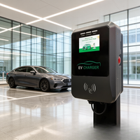 Nueva Estación de Carga para Vehículos Eléctricos Comerciales, 7/11/22kW Tipo 2 OCPP 1.6J IP54, Solución de Estacionamiento para Puntos de Trabajo, Montaje en Pared, Jinghu TA-AC-P-B