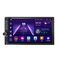 Autoradio Android universel 7 pouces avec boutons latéraux et molette, écran tactile tout-en-un, compatible Carplay