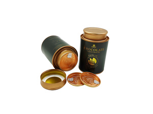 Tube en papier pour poudre d'herbes, emballage biodégradable en papier kraft, boîtes en fer blanc <span class=keywords><strong>et</strong></span> feuille d'aluminium pour café, thé, chocolat, gâteau, sucre - Product Image 1