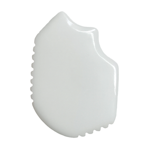Grattoir facial Gua Sha en jade blanc naturel avec logo personnalisé, outil de massage <span class=keywords><strong>anti</strong></span>-âge pour les soins de la peau, <span class=keywords><strong>yoga</strong></span> - Product Image 4
