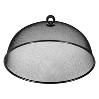 Cloche alimentaire en maille de fer noir anti-mouches pour table de cuisine et buffet