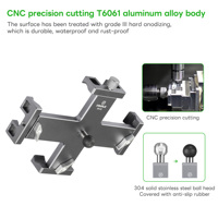 FANAUE 17mm Ball iPad Tablet Mount Support universel pour tablette pour lit Bureau Moto Vélo avec fixation sécurisée