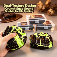 Jouet anti-stress souple en forme de chocolat croustillant, jouet à presser en forme de barre de chocolat factice avec son claquement, jouet anti-stress à presser pour la vente en gros