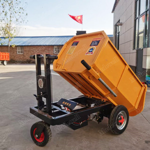 Carretilla manual naranja de 860 mm de largo y 630 mm de ancho con asa y ruedas para transporte en obras de construcción - Product Image 5