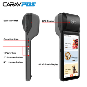 Terminal de point de vente portable de 6 pouces avec imprimante 58 mm, prise en charge NFC, emplacement pour carte SIM, système de point de vente <span class=keywords><strong>mobile</strong></span>, machine de point de vente, vente en gros - Product Image 2