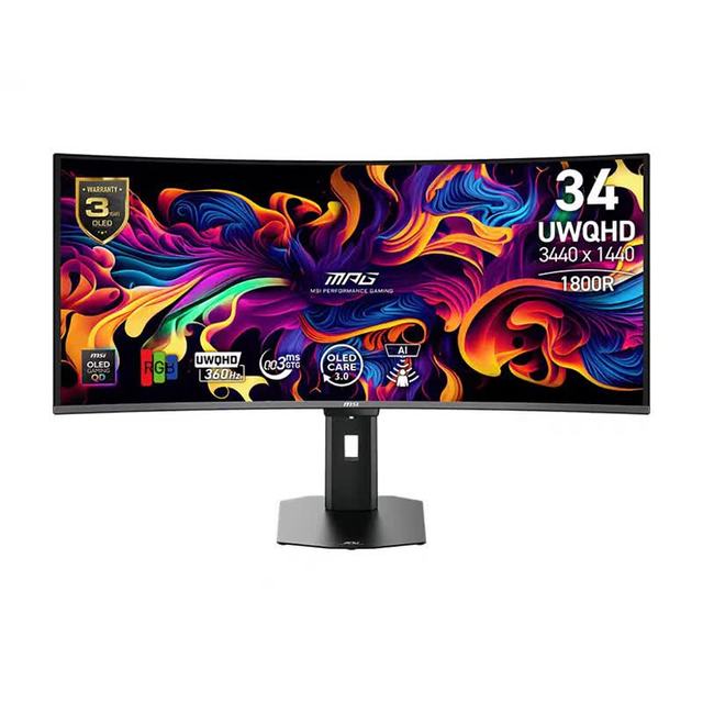 For Mpg 341cqr Qd-oled X36 34-inch Curved Ultrawide 21:9 Gaming Monitor with 360Hz HDR500 0.03ms Anti-Blue Light DP Desktop