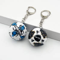 Porte-clés de football réfléchissant avec logo personnalisé, porte-clés de football 3D personnalisé, étiquette réfléchissante pour club sportif, cadeau promotionnel