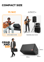 Système de sonorisation portable Musiccube T2 PRO 480W, enceinte de rue professionnelle avec DSP Bluetooth, pour extérieur et intérieur