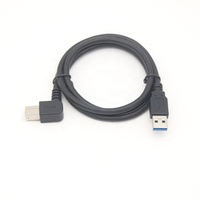 Kabel USB 3.0 50cm 90 derajat pria ke B Male 4 arah