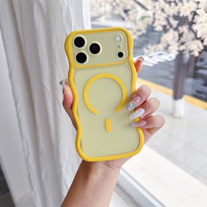เคสโทรศัพท์แม่เหล็กแบบใหม่ ลายริ้วแบบด้าน สำหรับ iPhone 18 17 16 15 Pro Max  ฝาหลังใส  วัสดุ PC TPU  แบบด้านสีสันสดใส - Product Image 5