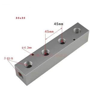 35x35mm 3/8 "BSP Feminino 2 3 4 5 6 7 8 9 10 12 Maneiras Distribuidor Manifold Splitter Bloco Pneumático Air Fitting - Product Image 4