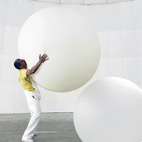 Ballons en latex géants de 48 pouces/72 pouces/96 pouces, couleur noir et blanc, ballons gonflables à éclatement au sol, ballons gonflables à l'air, 120 pouces, décorations de fête et de mariage