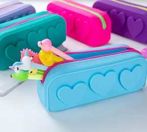 New Cute Soft School Silicone Pencil Case Kids Children's Pencil Box Silicone Stationery Case