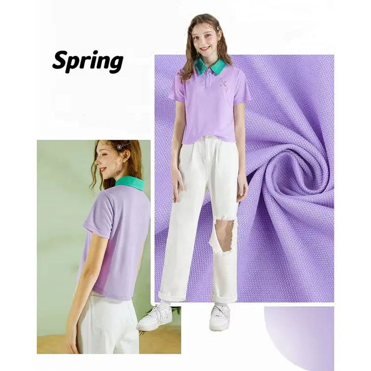 65%Cotton 35%Polyester 32S pique fabric Knitting single jersey polo shirt sportswear Fabric