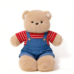 ตุ๊กตาหมีแบบใหม่ที่ปรับแต่งได้ พร้อมกางเกงเอี๊ยม ทำจากโพลีเอสเตอร์ สีน้ำตาล - Product Image 2