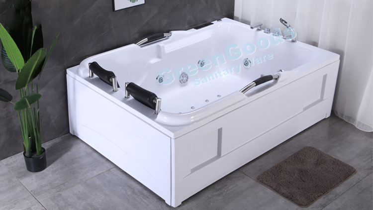 Baignoire de douche à Jets d'eau, baignoire de Massage, avec lumière LED, en acrylique