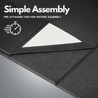 Boîte en carton pliable de luxe avec logo personnalisé recyclable, boîte en papier rigide noir de luxe avec fermeture magnétique, emballages de boîtes cadeaux en papier