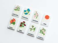 Tuiles de mahjong en acrylique blanc de l'université Auburn, jeu de mahjong américain, boîte personnalisée, cadeau